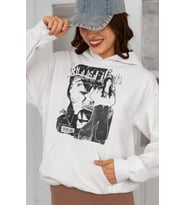 Tasarım Billie Eilish Baskılı Unisex Oversize Şarkıcı Hoodie