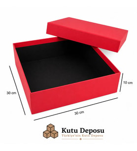 30X30X10 cm Hediye Kutusu-Kırmızı