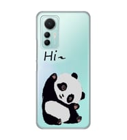 Xiaomi Mi 12 Lite Uyumlu Sevimli Panda Desenli Şeffaf Telefon Kılıfı
