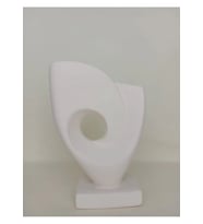 İskandinav Tarzı Büyük Boy Ortası Delik Simetrik El Yapımı Doğal Ham Beyaz Obje, Yüksek Kaliteli Malzeme Ev Dekoru, Hediyelik Ev Dekoru (20X28,5)