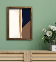 BK Gift Otel Odası Konseptli Doğal Masif Ahşap Çerçeveli Tablo 30x40cm-53