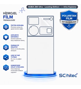 SChitec NUBIA Z60 Ultra （Leading Edition） Uyumlu Arka Yüzey Hidrojel Koruyucu Film