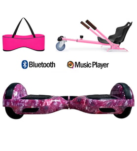 Citymate Elektrikli Kaykay Hoverboard Akıllı Denge 6.5 Inch + HoverKart + Çanta EXTREM PAKET D13