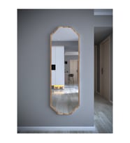 150 Cm Ceviz 6 Gen Duvar Salon Antre Hol Koridor Mutfak Banyo Ofis Aynası (Kahverengi)
