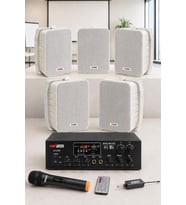 Lastvoice Large Plus Paket-4 Hoparlör ve Anfi Anons Ses Sistemi Seti
