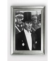 Gümüş Çerçeveli Atatürk Tablo cv1408