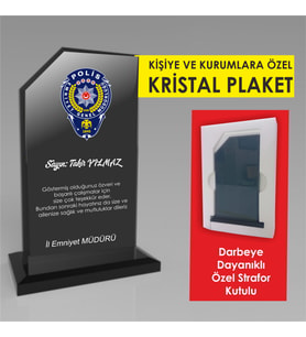 Kişiye ve Kurumlara Özel Kristal Plaket - Darbeye Dayanıklı Strafor Kutu İle Gönderilecektir