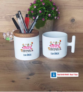Coğrafya Öğretmeni Kalemlik, Kupa Bardak T Kişiye Özel Hediye (Model 1)