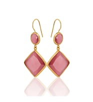 Kadir Jewellery 22 Ayar Altın Kaplama Kadın Sallantılı Küpe -El İşçiliği Ve Hipoalerjenik Küpe