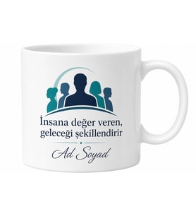 İnsan Kaynakları Uzmanı İçin Kişiye Özel İsimli Baskılı Kupa Bardak Ofis Hediyesi