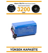 Ultenic D5S Pro 3200mAh Robot Süpürge Bataryası - Gerçek Kapasite, Maksimum Güvenlik