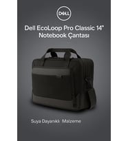 EcoLoop Pro 14" Notebook Çantası CC5425C - Hafif, Ergonomik, Suya Dayanıklı, 3 Bölmeli, Siyah