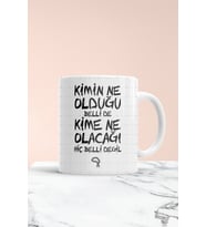 Kimin Ne Olduğu Belli Baskılı Kupa Bardak