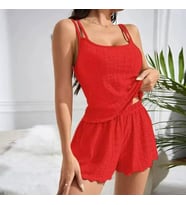 Askılı Yazlık Rahat Spor Şortlu Pijama Takımı – Nefes Alabilir Konforlu Set W2002