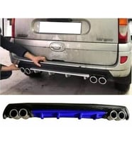 Renault Kangoo Mavi Difüzör Çiftli Yuvarlak Egzoz Görünümlü D Tip Difizör