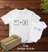BK Kids Hediye Kutulu Baba&Oğul Kombin Tshirt-Zıbın Hediye Seti-6