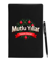 Yılbaşı İçin Kişiye Özel Tasarım Defter Kalem Seti