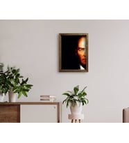 BK Home Atatürk Tasarımlı Doğal Masif Ahşap Çerçeveli Tablo 45x65cm-18