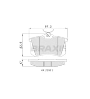 Vw Bora Golf 4 Arka Fren Balatası 1.6 1.9TDI 1998-2005 1J0698451H