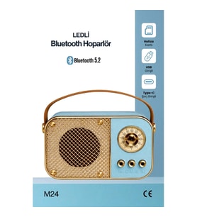 Concord M24 USB/TF Bluetooth Hoparlör (Mavi)