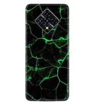 INFINIX Zero 8 Kılıf Resimli Silikon Kılıf Yeşil Şerit Mermer 1320