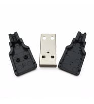 4 PİN USB ERKEK SOKET PLASTİK KAPAKLI BAĞLANTI