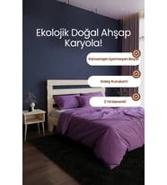 Urban New Model Masif Ahşap Karyola Kolay Kurulum Fırınlanmış İthal Sibirya Çamı 150x200 Yatak Uyumlu