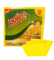 Polen 3'lü Sarı Temizlik Bezi 35 x 35 cm. x 20 Paket