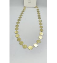 Aurelia Dokulu Plaka Gold Kolye (42+5 cm)