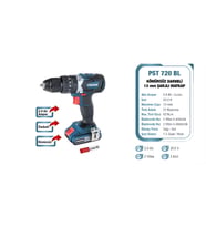 Proter PST 720 BL 2.0 Ah 20 V Li-ion Pil 2 Vts.Darbeli Kömürsüz Şarjlı Matkap P1EA070