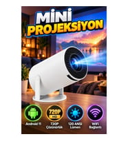 Android 11 Mini Taşınabilir Ayaklı Projeksiyon Projektör 720P 120 ANSI Lümen