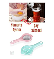 Pratik 2'li Set Çay Süzgeci Ve Yumurta Akı Ayırıcısı
