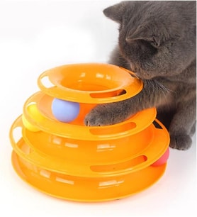 Lexroo Tower Of Tracks Toplu Yuvarlak Kedi Oyuncağı Kedi Eğlencesi PEMBE (TURUNCU)