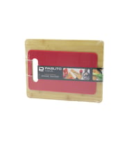 Lunaev 2PCS Set=ahşap Bambu - Plastik Kesim Panosu - Kesme Tahtası PLS:15X25CM- AHŞ:22X28CM