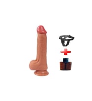 20 cm Belden Bağlamalı Yeni Nesil Çift Katmanlı Realistik Vantuzlu Dildo Penis - Jack