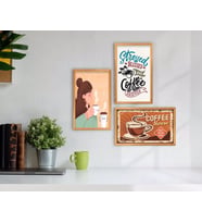 BK Home Coffee Tasarımlı Dekoratif 3’lü Retro Ahşap Tablo-11