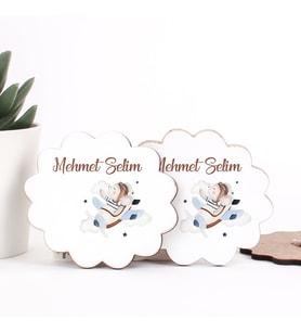 Erkek Bebek Ahşap Magnet