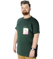 Mode XL Büyük Beden T-Shirt Baskılı Future 22154 Nefti