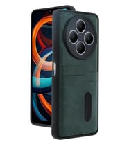 Pilelistore   Xiaomi Redmi 14C Kılıf Sara Kartvizitli Deri Kılıf - Koyu Yeşil