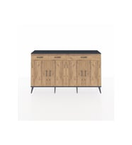 Arges Konsol 4 Raflı 3 Çekmeceli 4 Kapaklı 176x30x99 Antrasit-Çam