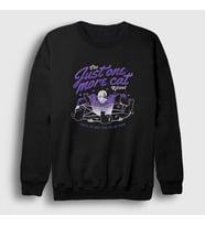 Presmono Unisex Siyah Just More Cat Kedili Sweatshirt 450791tt