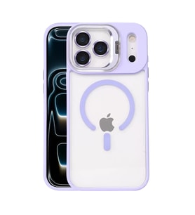 İphone 17 Remim Lensli Standlı Kapak - Lila