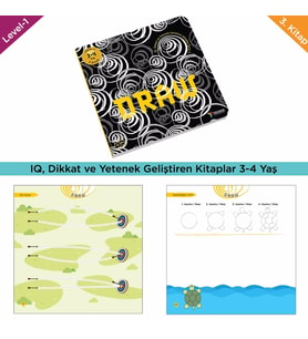 DRAW (3-4 Yaş) / IQ, Dikkati Güçlendirme Seti-Anasınıfı - TÜZDER Yayınları (Bordo)