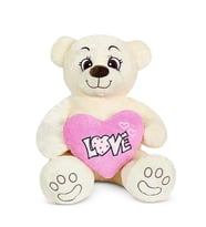 Mavimsi 80 cm Love Kalpli Ayıcık (Krem)