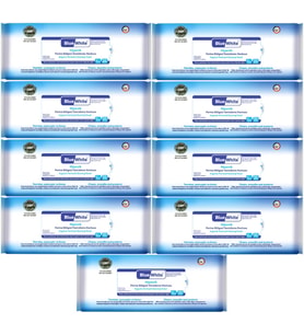 BlueWhite Yetişkin Hasta Perine Bölgesi Temizleme Mendil-Havlusu (9 lu set) 50 Yaprak Hijyenik