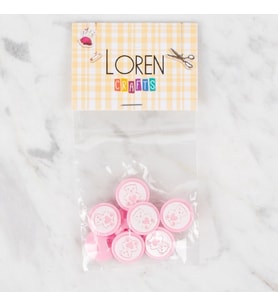 Loren Crafts 8 li Pembe Düğme - 407