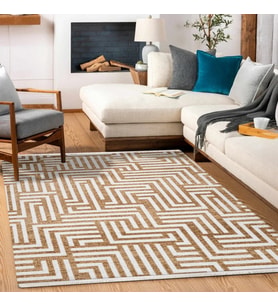 Makine Kaymaz Yıkanabilir Krem Geometrik Triko Salon Halısı Mutfak Halısı Koridor Halısı Yolluk 11507K