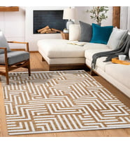 Makine Kaymaz Yıkanabilir Krem Geometrik Triko Salon Halısı Mutfak Halısı Koridor Halısı Yolluk 11507K