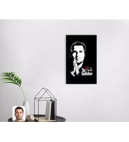 BK Gift Kişiye Özel Godfather Baba Tasarımlı Dekoratif Ahşap Siyah Çerçeveli Tablo-1
