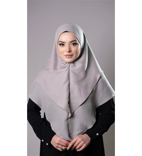 Taş Pratik Hazır Geçmeli Tesettür Eşarp Pamuk Caz Kumaş Çift Katlı Düz Hijab 2303_46